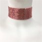 European and American cross-border jewelry fashion super flash mesh drill choker net red night shop style niche design sense neck jewelry female