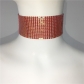 European and American cross-border jewelry fashion super flash mesh drill choker net red night shop style niche design sense neck jewelry female