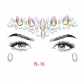 Face tattoo stick crystal drill stick ball electrosyllabic rhinestone face drill stick face decoration acrylic diamond stickers