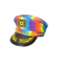 Euro-american party Color Bar Rainbow Captain Navy hat