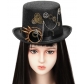 Explosive steampunk top hat gear Goth goggles one-eyed retro Heavy Industry hat headdress