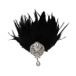 1920s Luxury rhine-diamond hairpin gatsby masquerade ball clip