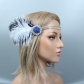 Hot selling ostrich hair retro headband fancy dress party headwear retro headband