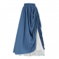 Victorian female skirt Renaissance double layer high waist retro female skirt Halloween costume stage performance costume