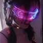 Acrylic LED light luminous glasses tide future technology sense Douyin the same style bar bungee disco colorful burst flash glasses