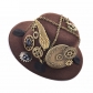 Steampunk Brown small hat Retro lolita Top Hat Accessory Gear male gay cosplay hairpin