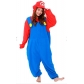 Mario Flannel cartoon one-piece pajamas adult