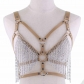 Euramerican sexy Cortical Body Chain Bra Corset Bra Chain Tassel Bikini Vest Suspenders Chest Strap Suspender