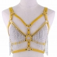 Euramerican sexy Cortical Body Chain Bra Corset Bra Chain Tassel Bikini Vest Suspenders Chest Strap Suspender