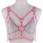 Euramerican sexy Cortical Body Chain Bra Corset Bra Chain Tassel Bikini Vest Suspenders Chest Strap Suspender