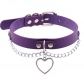 New chain love heart collar collarbone necklace classic peach heart pendant neck strap collar leather collar