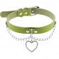 New chain love heart collar collarbone necklace classic peach heart pendant neck strap collar leather collar