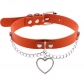 New chain love heart collar collarbone necklace classic peach heart pendant neck strap collar leather collar