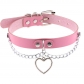 New chain love heart collar collarbone necklace classic peach heart pendant neck strap collar leather collar