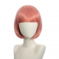 cosplay nightclub performance bar oblique Qi bangs female short hair pink rice white blue bobo Bob wig