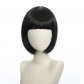 cosplay nightclub performance bar oblique Qi bangs female short hair pink rice white blue bobo Bob wig