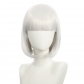 cosplay nightclub performance bar oblique Qi bangs female short hair pink rice white blue bobo Bob wig