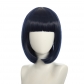 cosplay nightclub performance bar oblique Qi bangs female short hair pink rice white blue bobo Bob wig