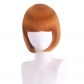 cosplay nightclub performance bar oblique Qi bangs female short hair pink rice white blue bobo Bob wig