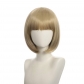 cosplay nightclub performance bar oblique Qi bangs female short hair pink rice white blue bobo Bob wig