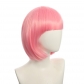 cosplay nightclub performance bar oblique Qi bangs female short hair pink rice white blue bobo Bob wig