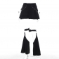 Summer 2023 new style European and American style niche design sense of hipster dark slim short skirt women