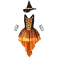 Halloween clothing purple orange sexy mesh gauze hanging witch multi -color party party cosplay performance clothing