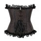 Palace body shaping brown PU Pisley Lace Gothic Gothic Women's Body Waist