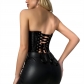 2023 new black zipper style fish bone corset tube top women's court vest bray bra