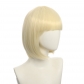 cosplay nightclub performance Bar diagonal bangs Female short hair pink rice white blue bobo Bob wig