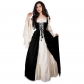 Halloween costume explosion European and American square collar bundle waist medieval Renaissance retro dress costume
