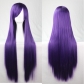 cos wig color long straight hair cosplay wig European and American animation hot-selling models in stock 80cm wig in stock