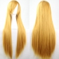 cos wig color long straight hair cosplay wig European and American animation hot-selling models in stock 80cm wig in stock