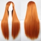 cos wig color long straight hair cosplay wig European and American animation hot-selling models in stock 80cm wig in stock