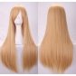 cos wig color long straight hair cosplay wig European and American animation hot-selling models in stock 80cm wig in stock