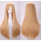 cos wig color long straight hair cosplay wig European and American animation hot-selling models in stock 80cm wig in stock