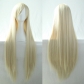 cos wig color long straight hair cosplay wig European and American animation hot-selling models in stock 80cm wig in stock