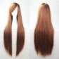 cos wig color long straight hair cosplay wig European and American animation hot-selling models in stock 80cm wig in stock