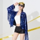 Europe and the United States bead fringe cardigan top coat annual party performance dress