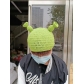 New European and American hand-woven wool adult green monster Shrek hat