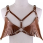 Explosive leather fringe halter bra Punk Bikini adjustable tank top Strap Strap Belt for women