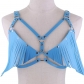 Explosive leather fringe halter bra Punk Bikini adjustable tank top Strap Strap Belt for women