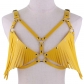 Explosive leather fringe halter bra Punk Bikini adjustable tank top Strap Strap Belt for women