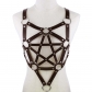 Punk Gothic Men's and Women's Five-pointed Body leather Top Shape Belt Bra Strap Suspenders