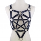 Punk Gothic Men's and Women's Five-pointed Body leather Top Shape Belt Bra Strap Suspenders