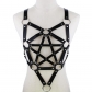 Punk Gothic Men's and Women's Five-pointed Body leather Top Shape Belt Bra Strap Suspenders