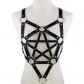 Punk Gothic Men's and Women's Five-pointed Body leather Top Shape Belt Bra Strap Suspenders