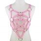 Punk Gothic Men's and Women's Five-pointed Body leather Top Shape Belt Bra Strap Suspenders