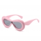 Europe and the United States funny cute one-piece sunglasses plain wear a street shot sunglasses anti-UV personality shading mirror