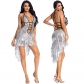 European and American sequin wrap hip fun Halloween suit with one-piece dovetail dress club dress